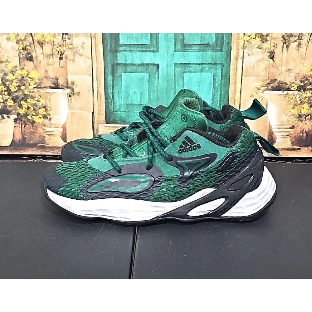 adidas Exhibit A Basketball Shoes Team Green Black- H67734 Men's Size 7